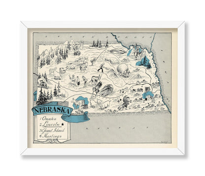 Nebraska Pictorial Map