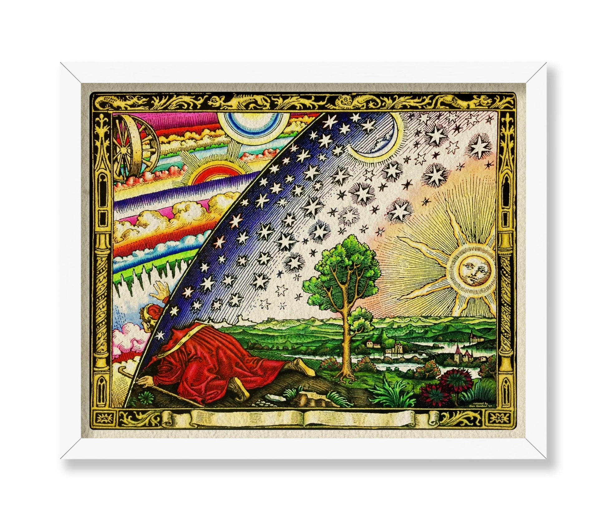 Flammarion Engraving Flat Earth Map