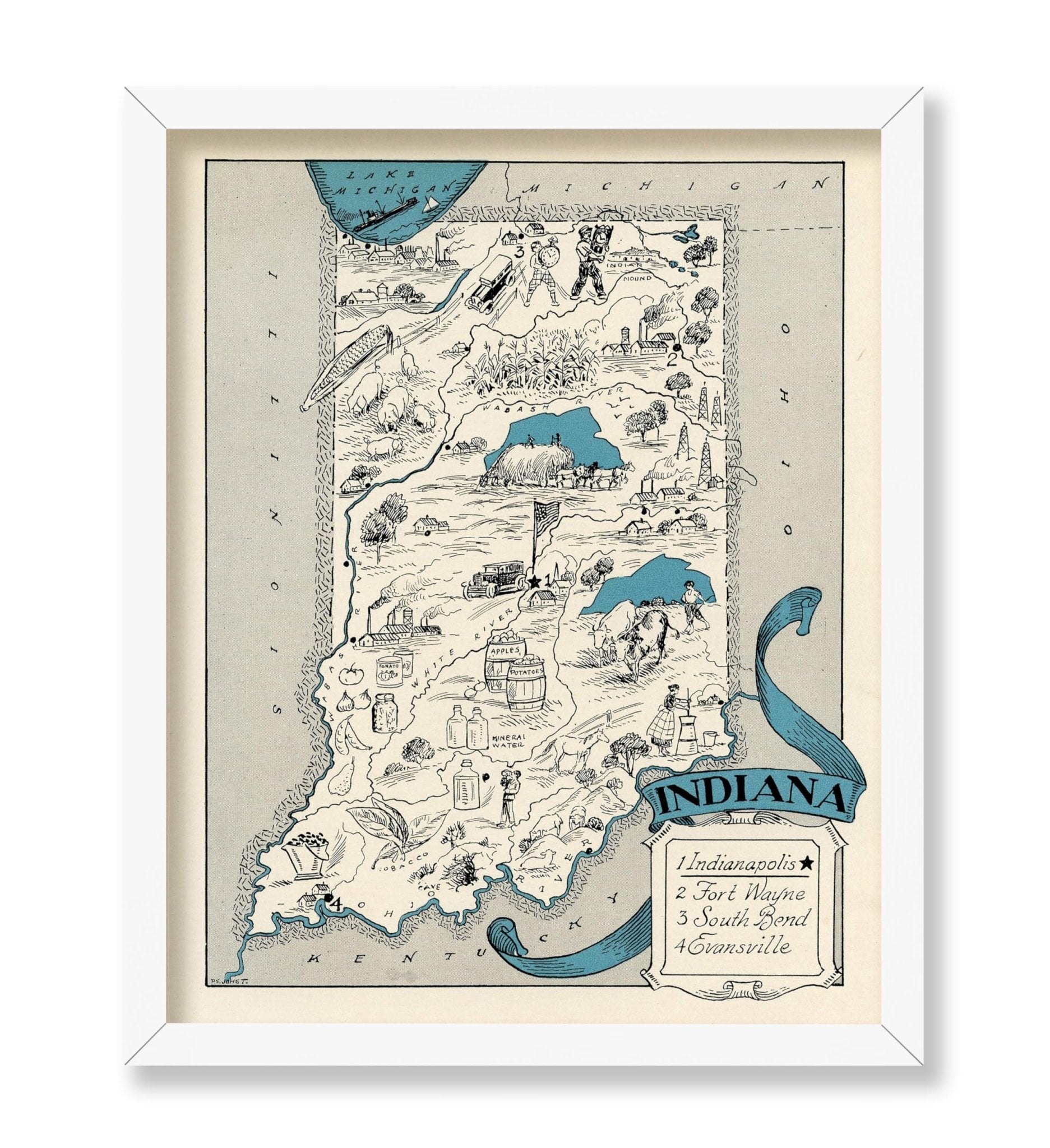 Indiana Pictorial Map