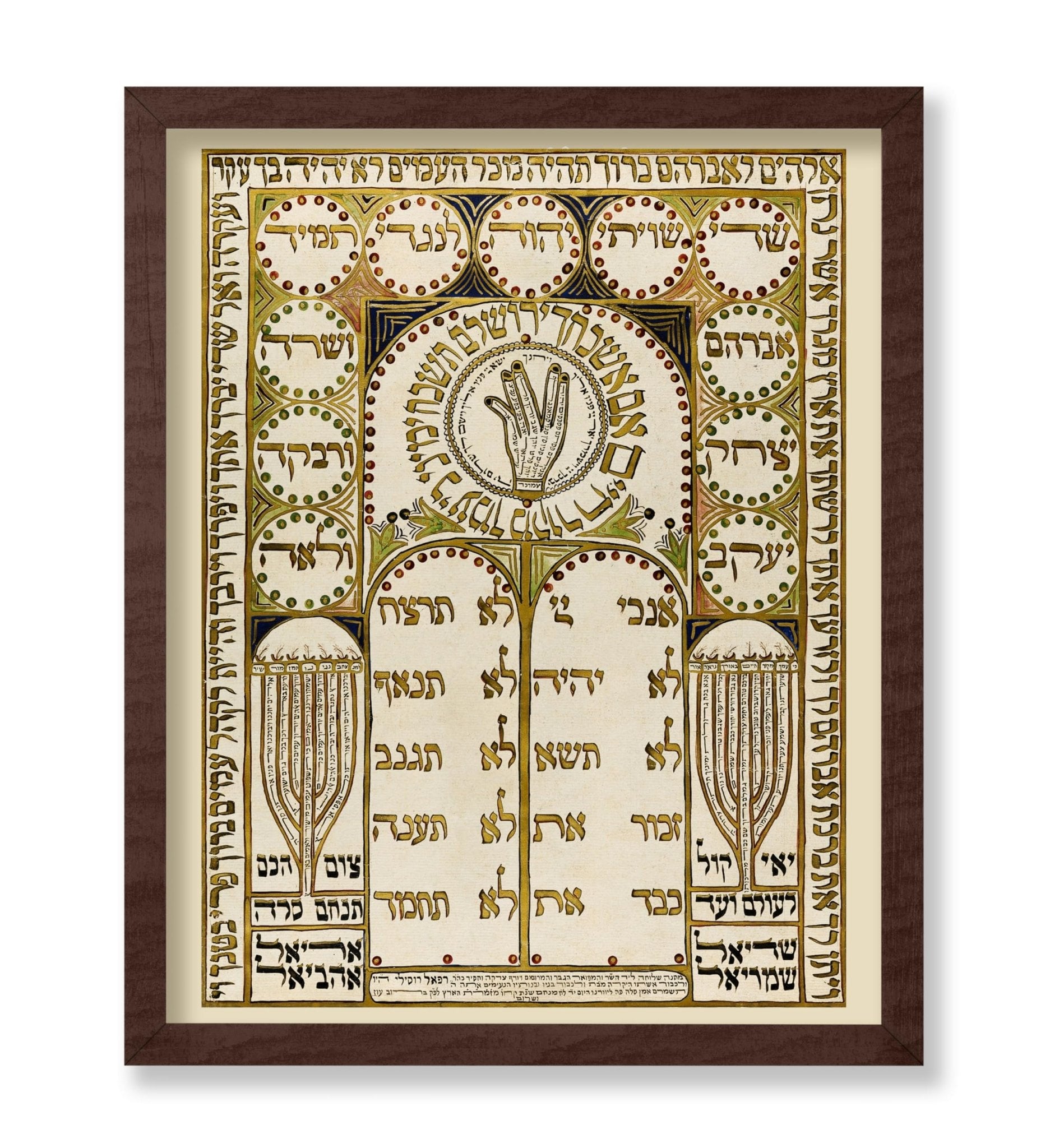 Antique Shiviti Plaque