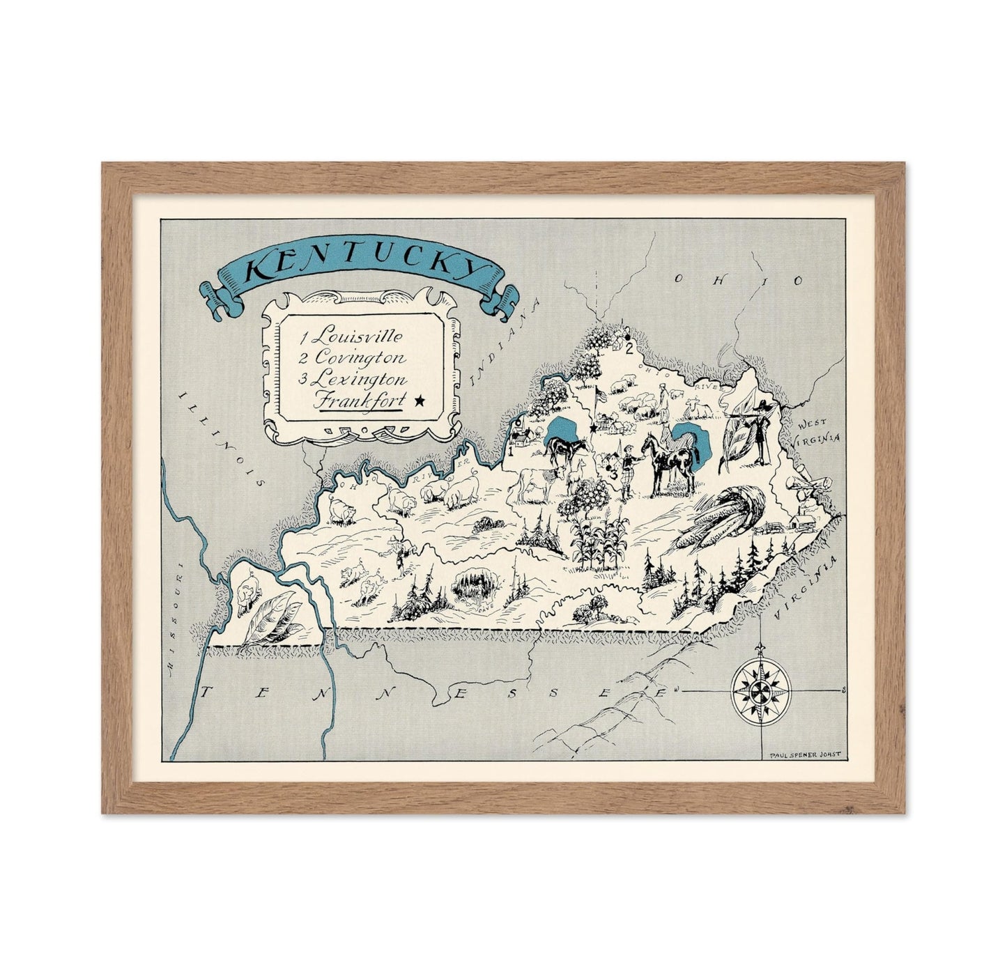 Kentucky Pictorial Map