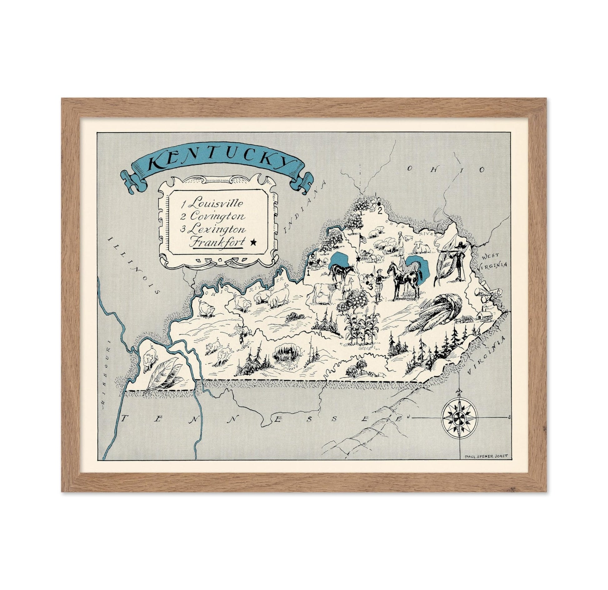 Kentucky Pictorial Map