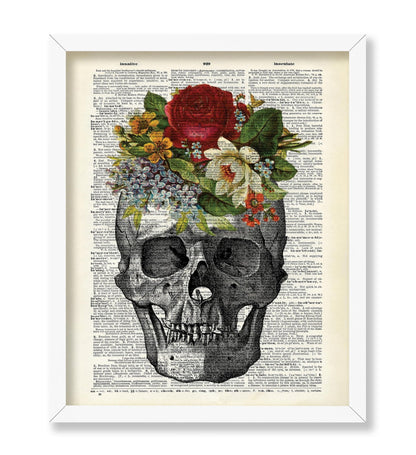 Skull with Flowers