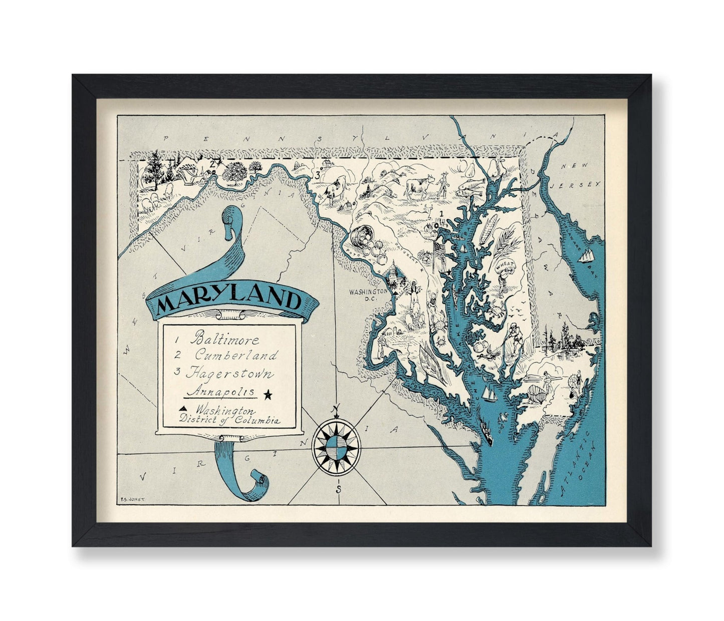 Maryland Pictorial Map