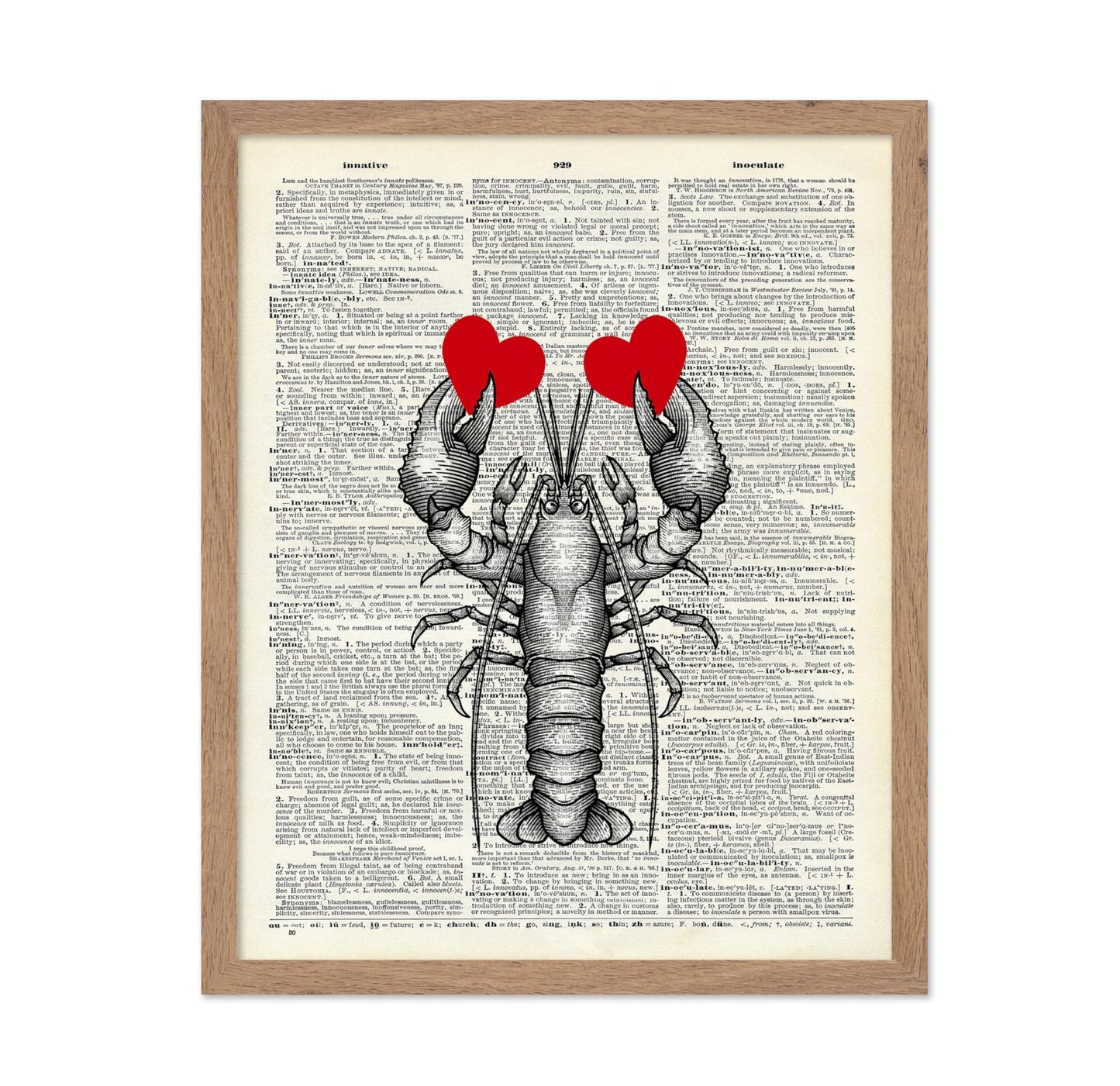 Lobster with Red Hearts