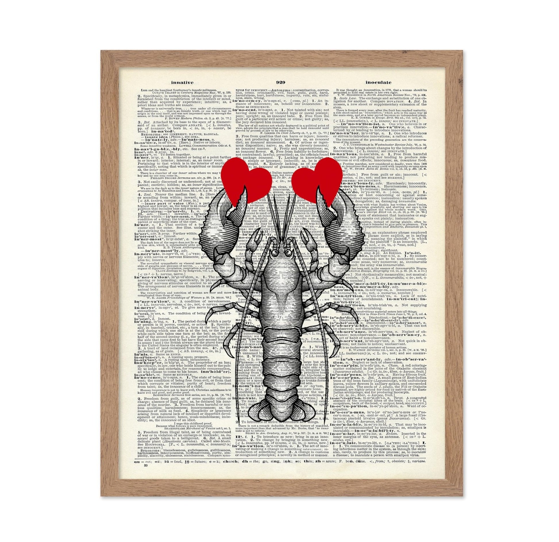 Lobster with Red Hearts