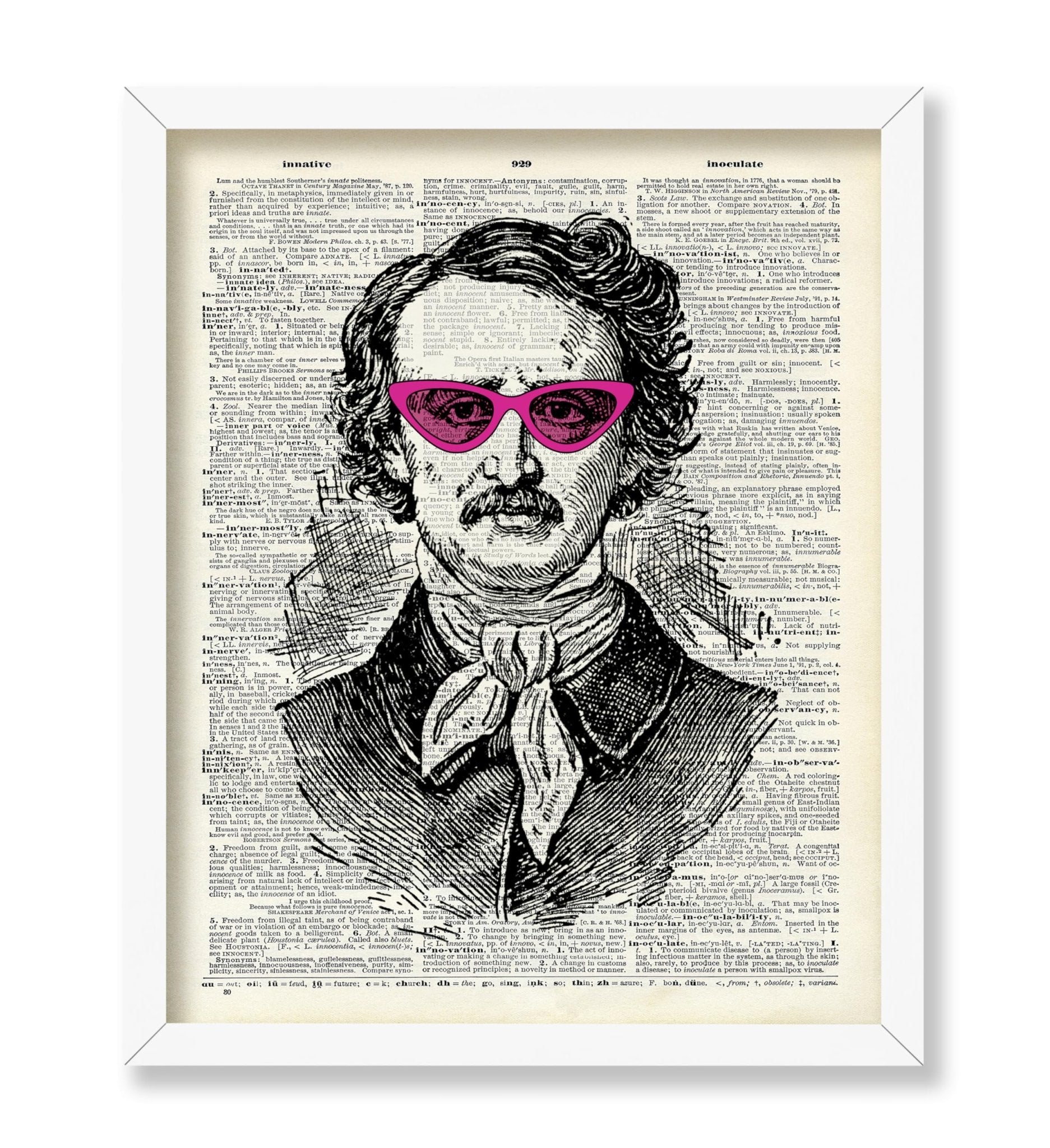 Edgar Allan Poe In Pink Sunglasses