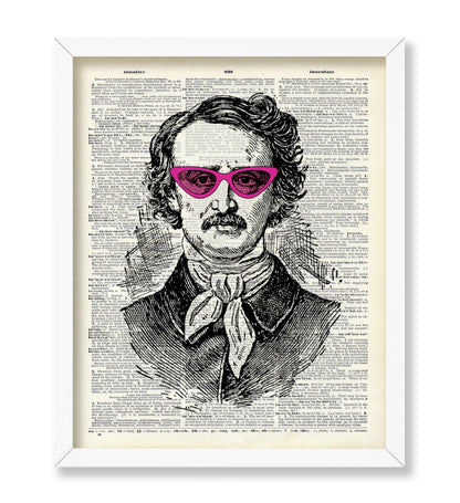 Edgar Allan Poe In Pink Sunglasses
