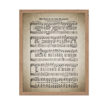 His Eye Is on The Sparrow Hymnal Sheet