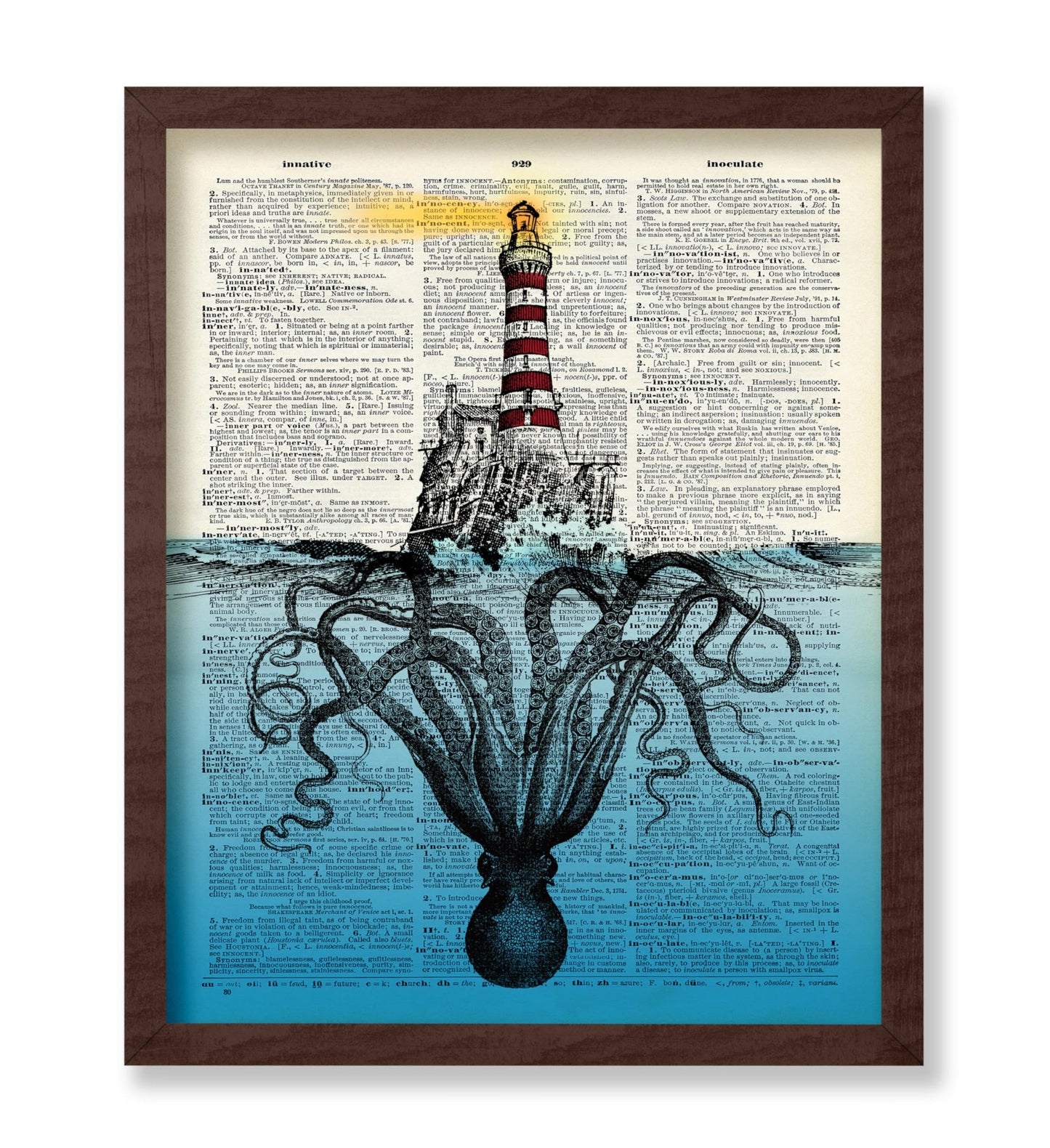 Giant Octopus Under Lighthouse