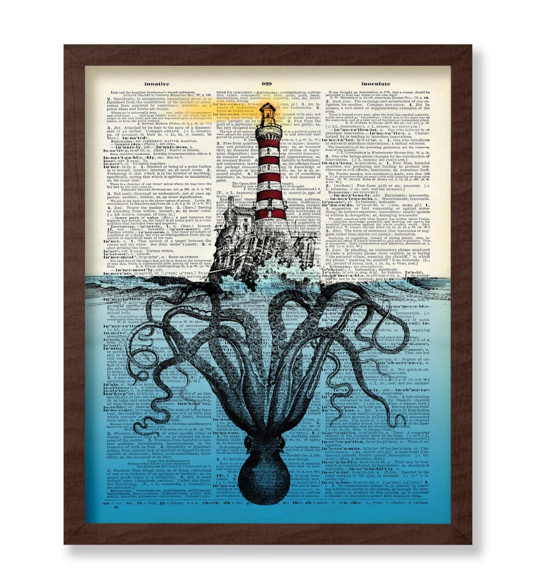 Giant Octopus Under Lighthouse