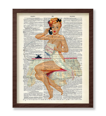 Pin-Up Girl on Telephone