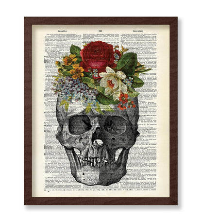 Skull with Flowers