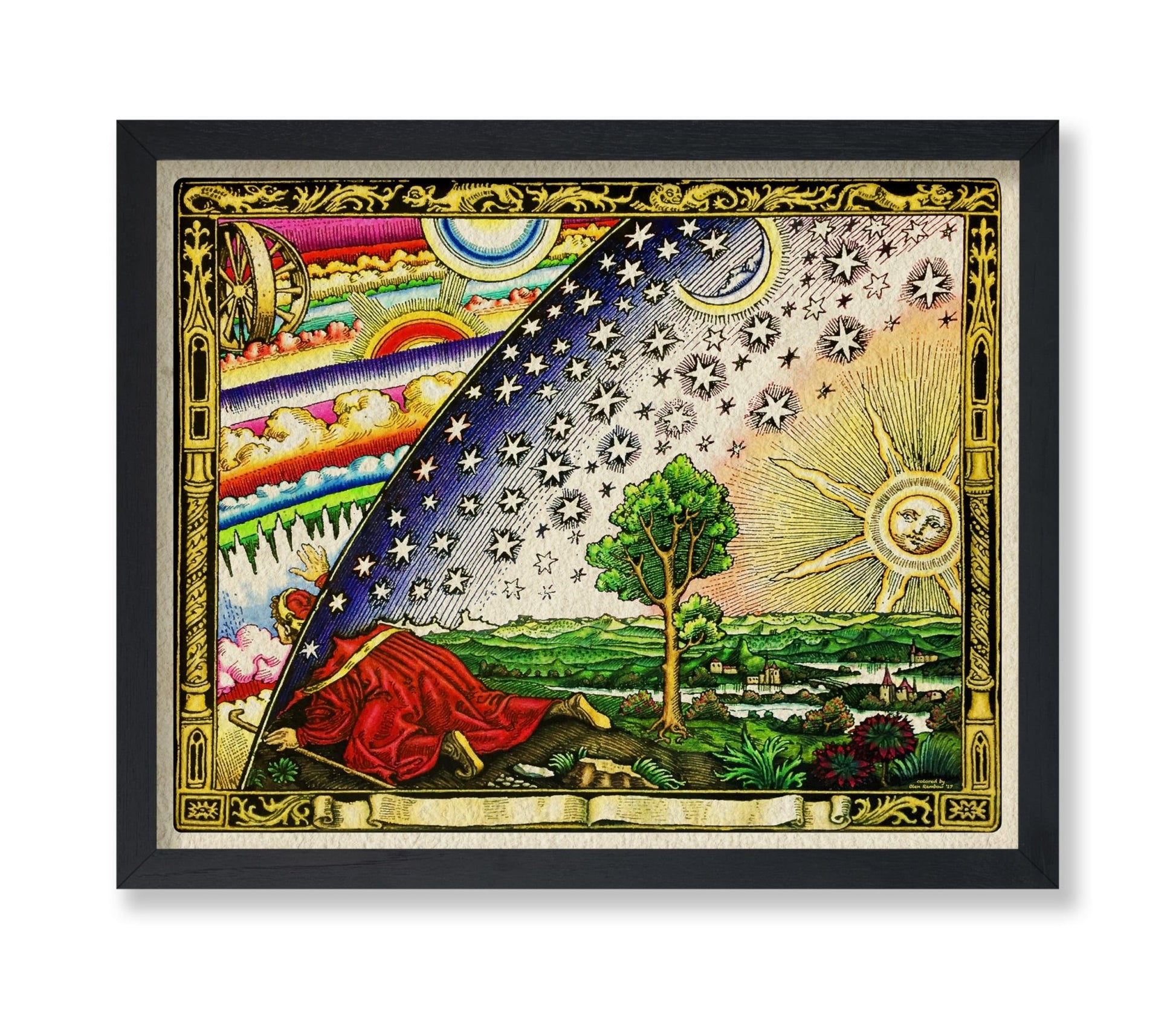 Flammarion Engraving Flat Earth Map