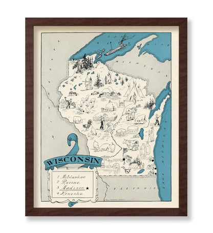 Wisconsin Pictorial Map