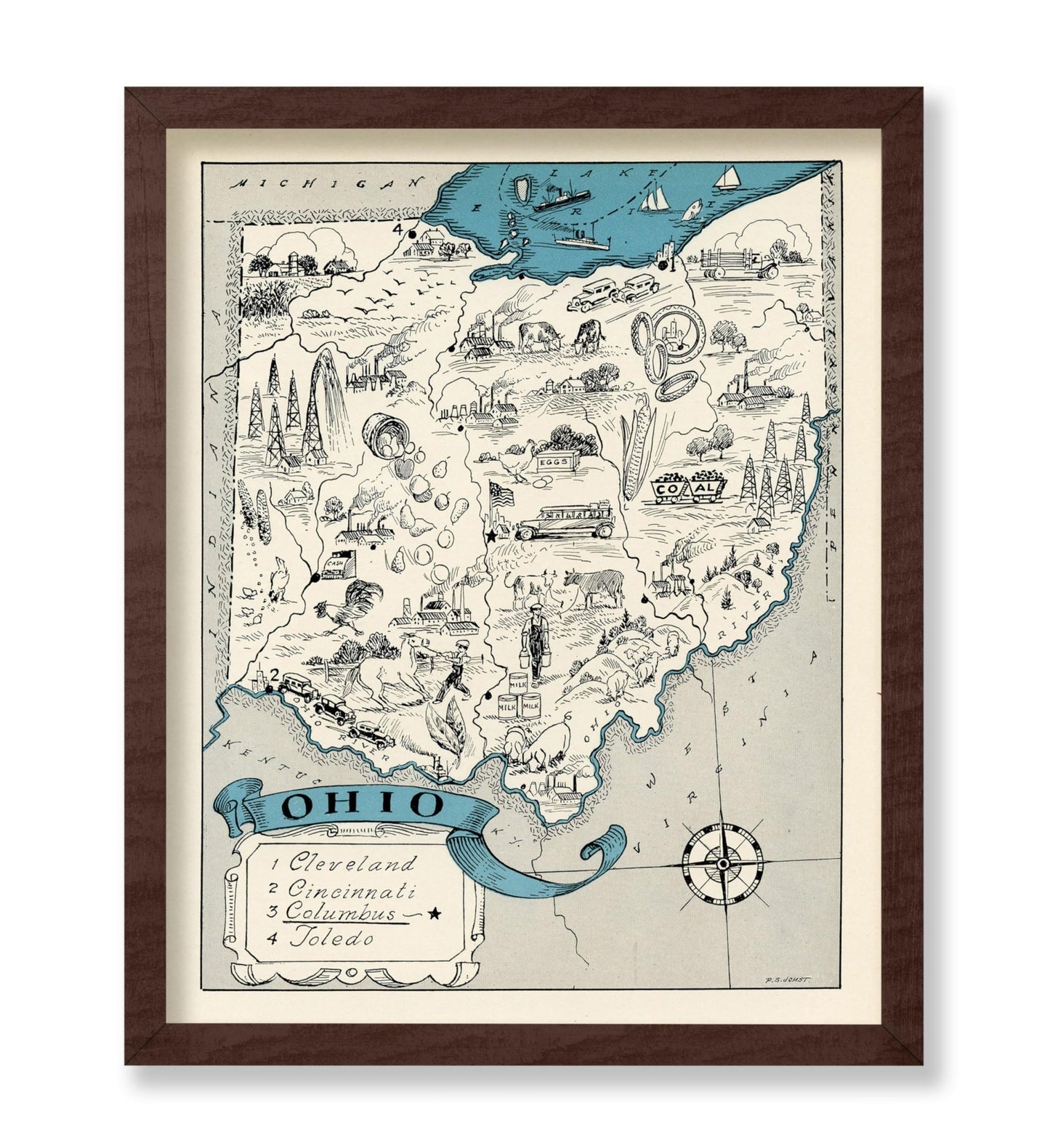 Ohio Pictorial Map