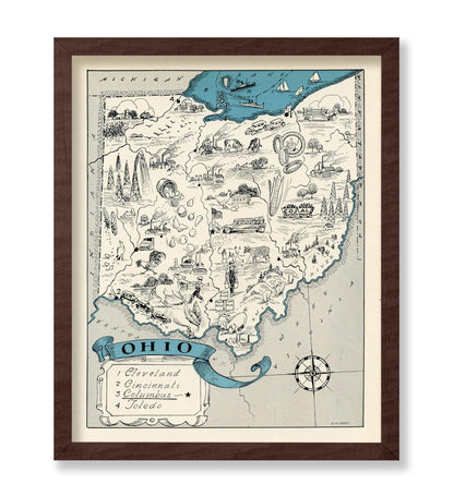 Ohio Pictorial Map