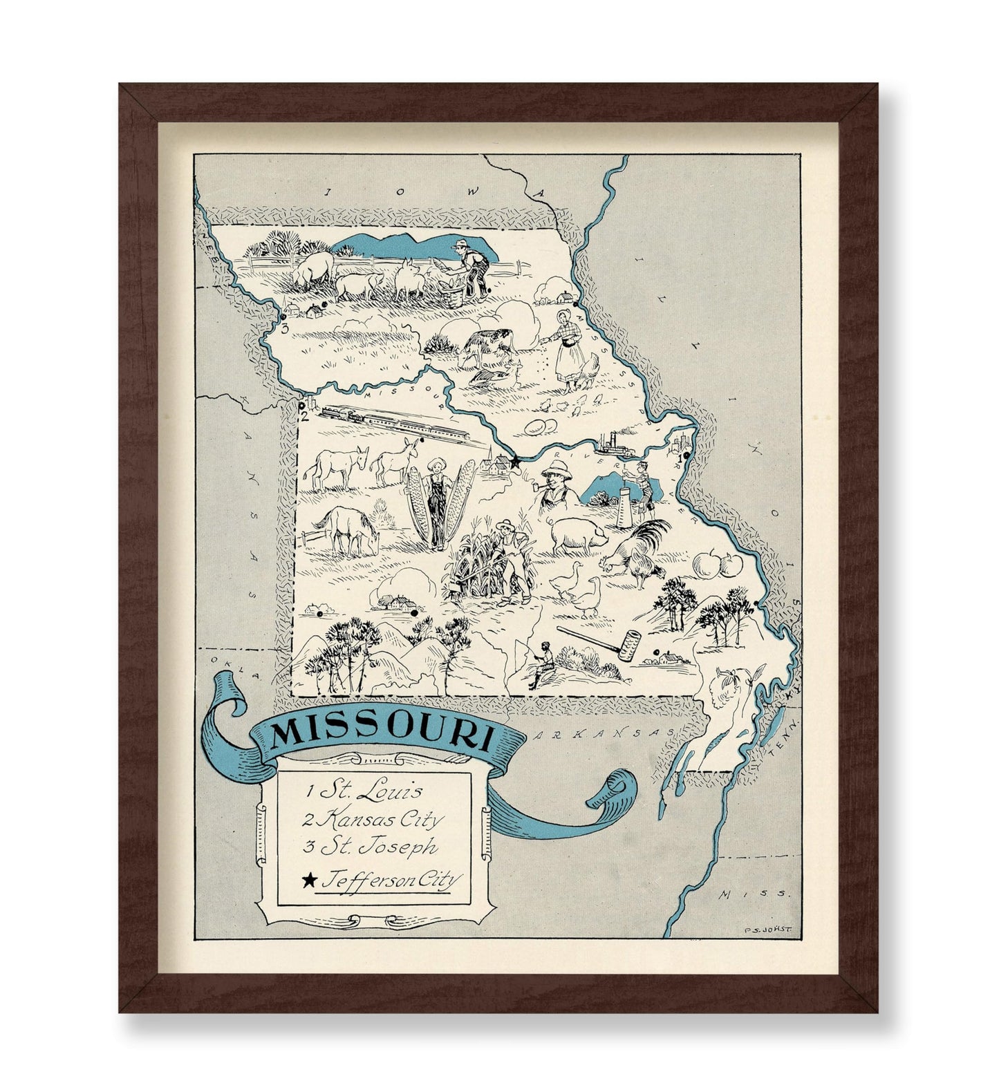 Missouri Pictorial Map