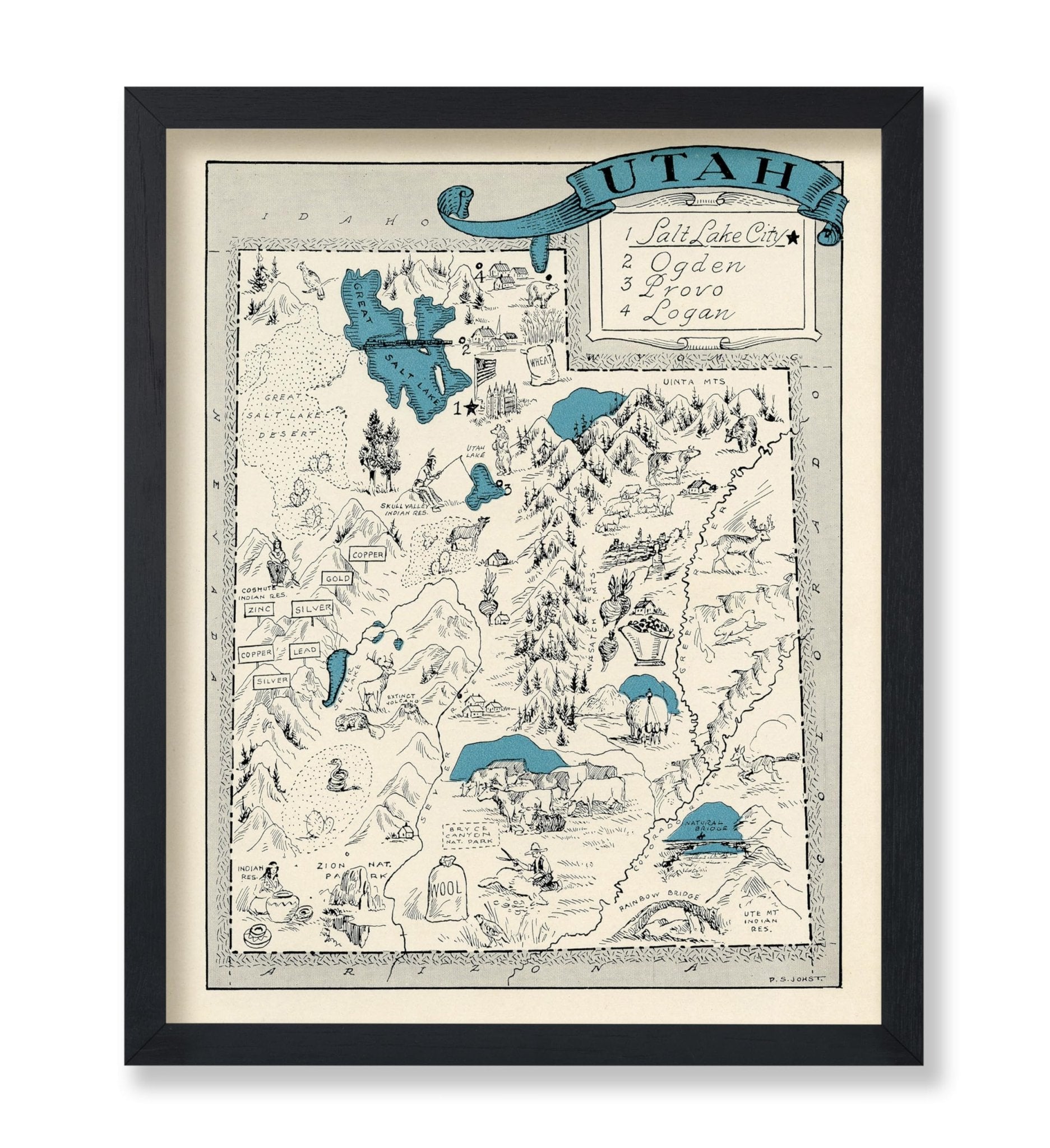 Utah Pictorial Map