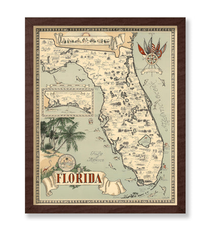 Florida Pictorial Fish Map