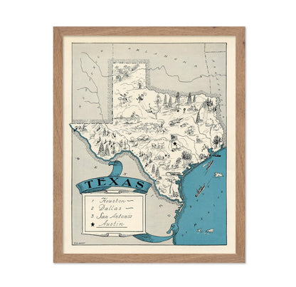 Texas Pictorial Map