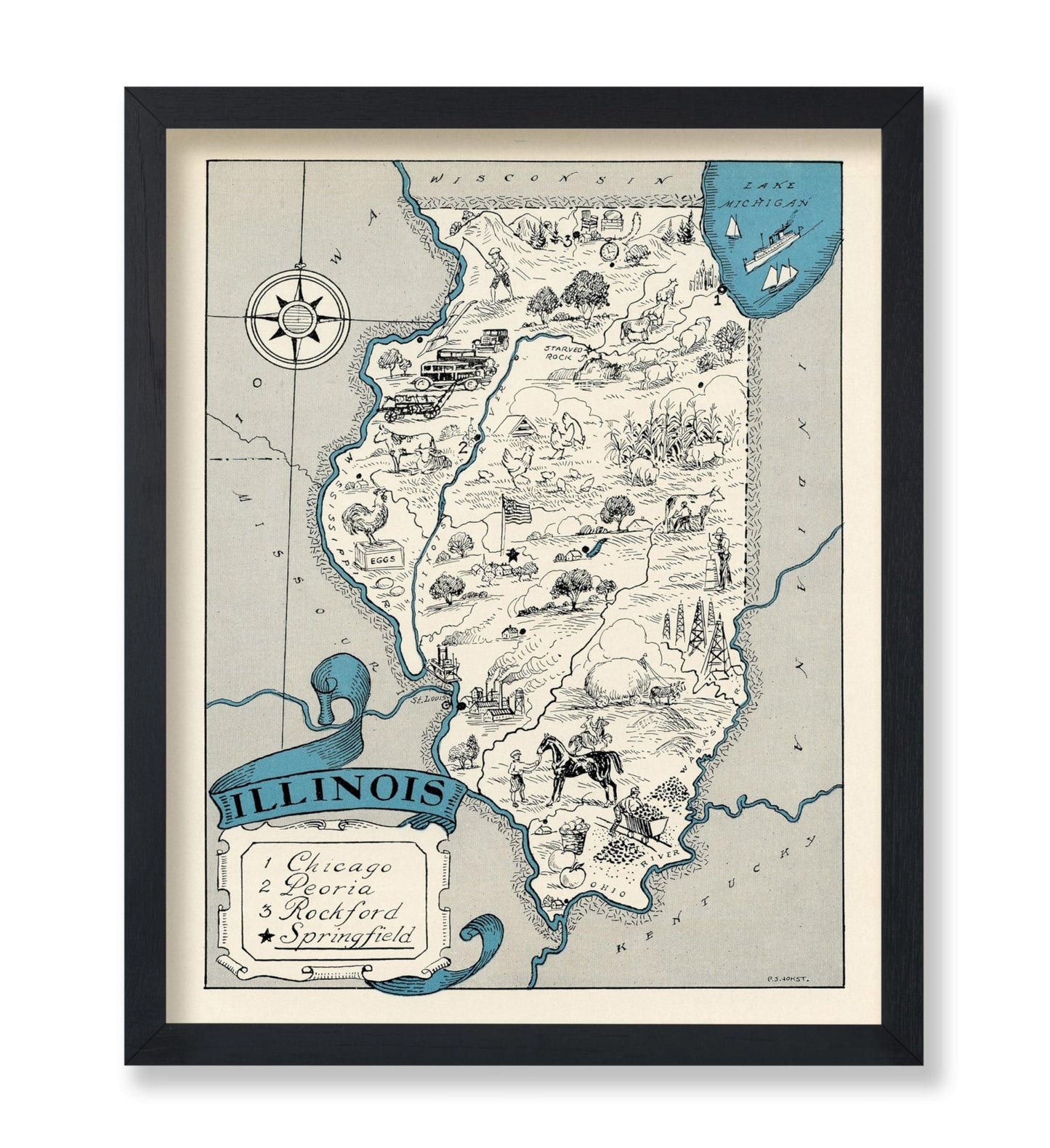 Illinois Pictorial Map