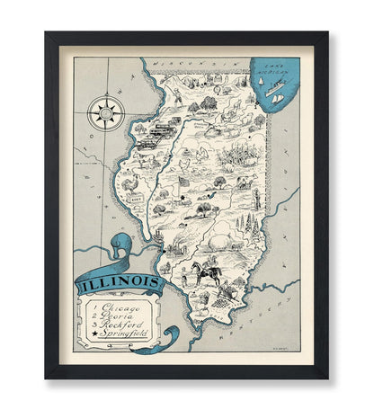 Illinois Pictorial Map