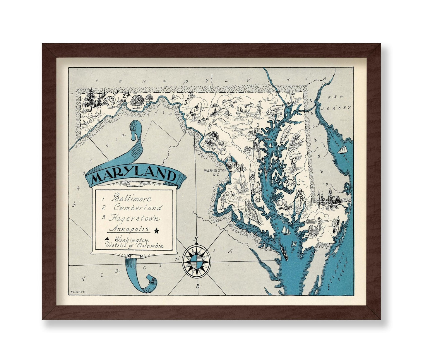 Maryland Pictorial Map
