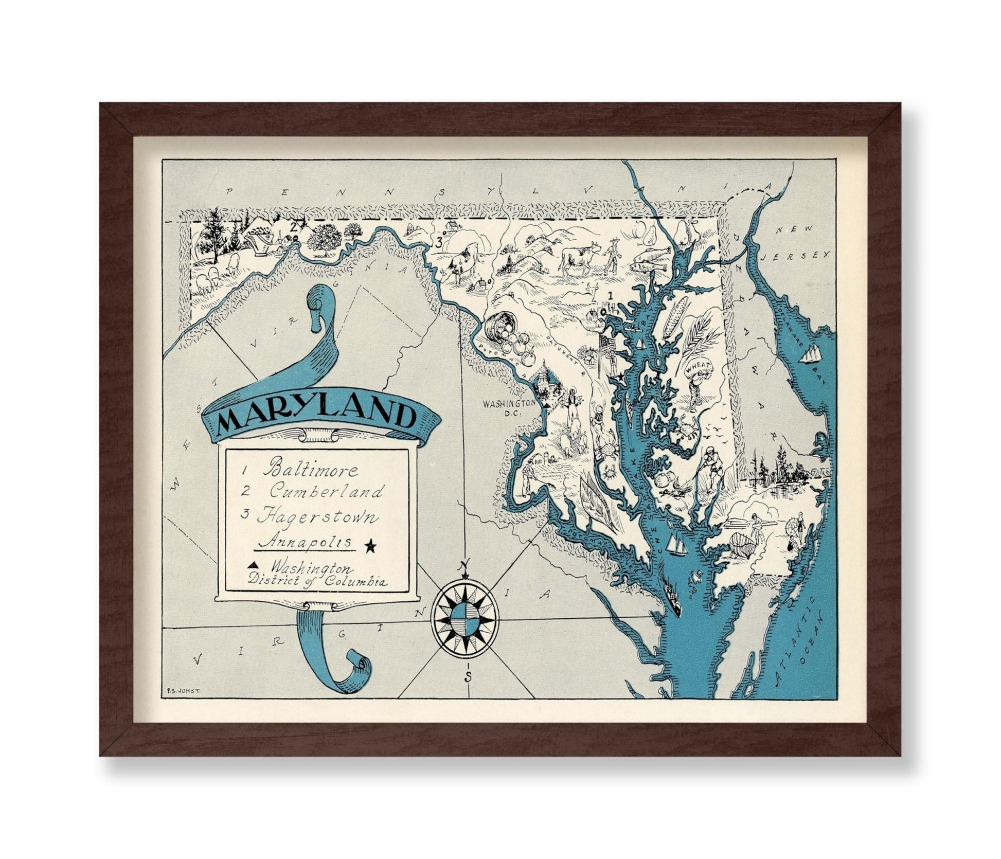 Maryland Pictorial Map