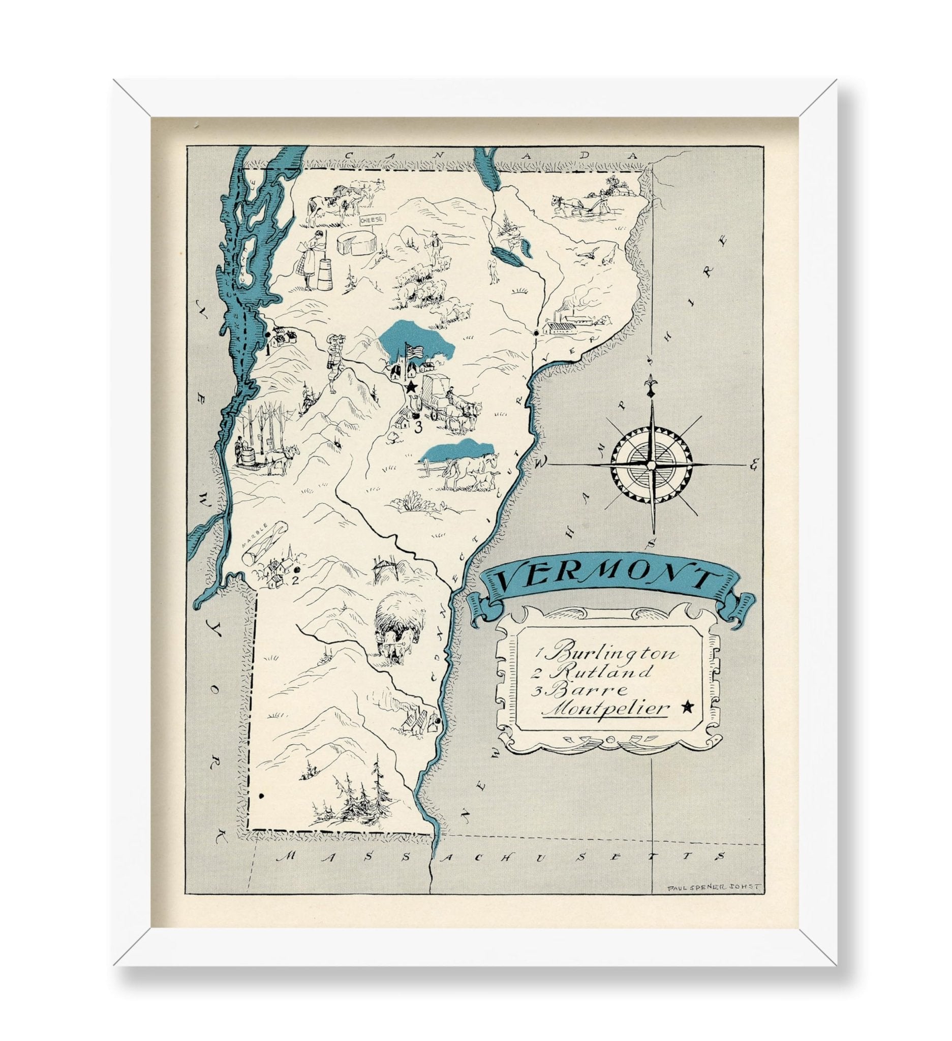 Vermont Pictorial Map
