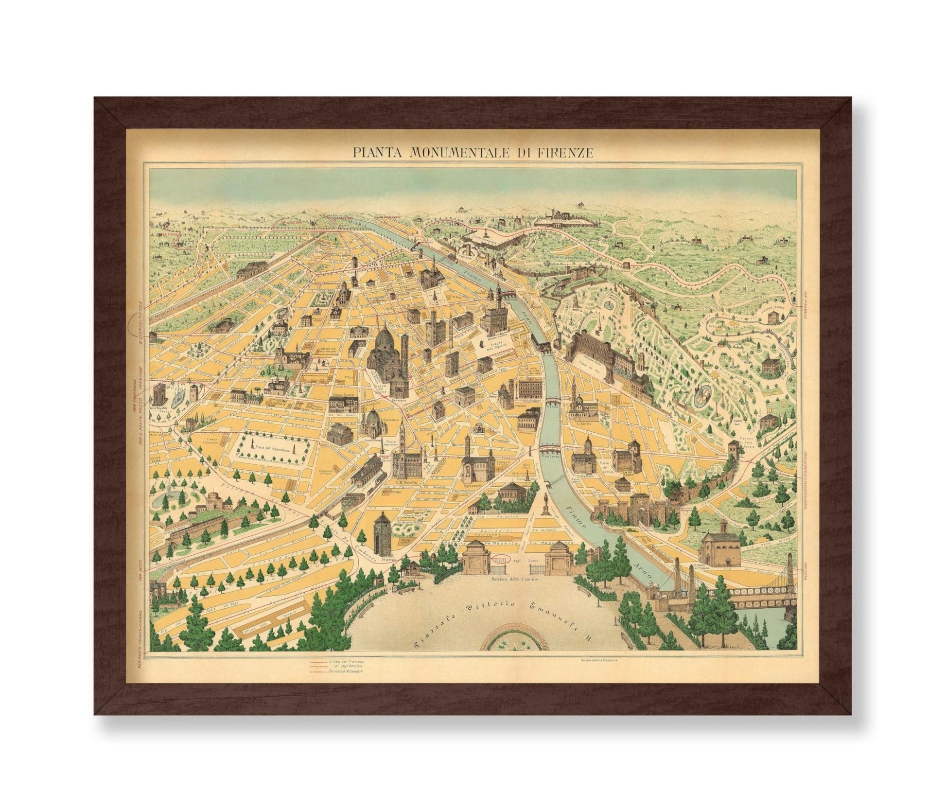 Pictorial Map of Florence
