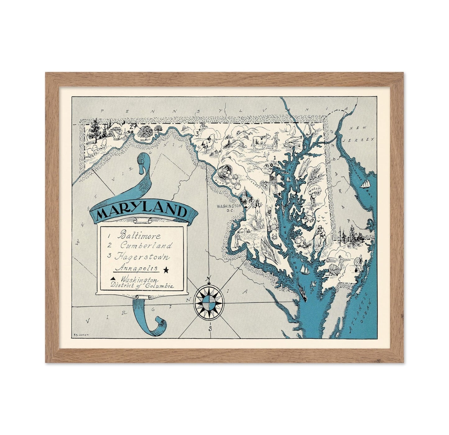 Maryland Pictorial Map