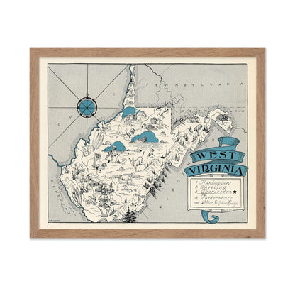 West Virginia Pictorial Map