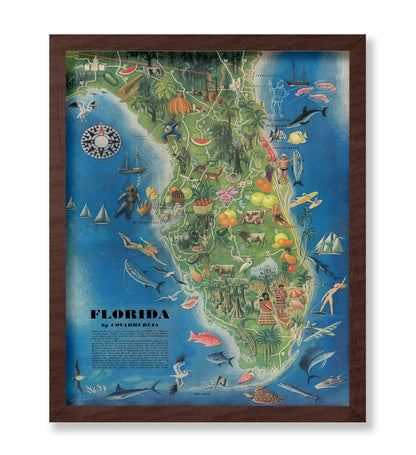 Florida Pictorial State Map