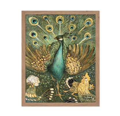 Theo Van Hoytema - Peacock With Chickens