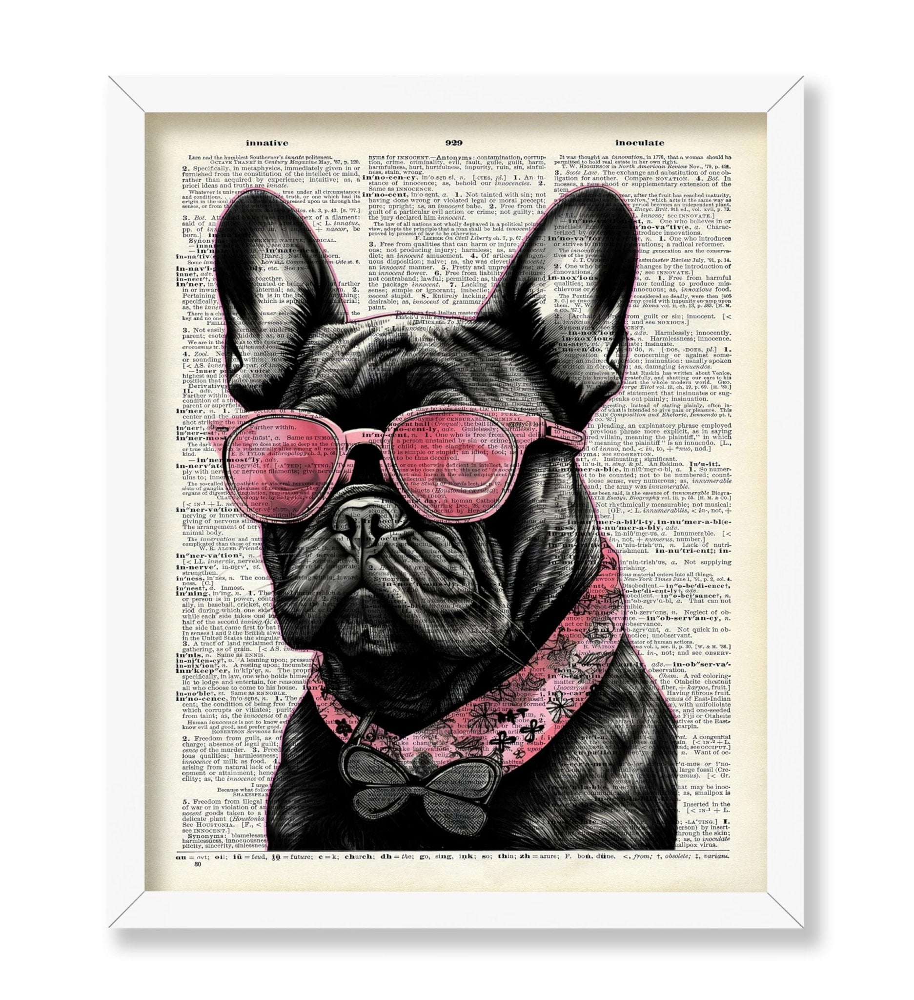 French Bulldog in Pink Sunglasses No2