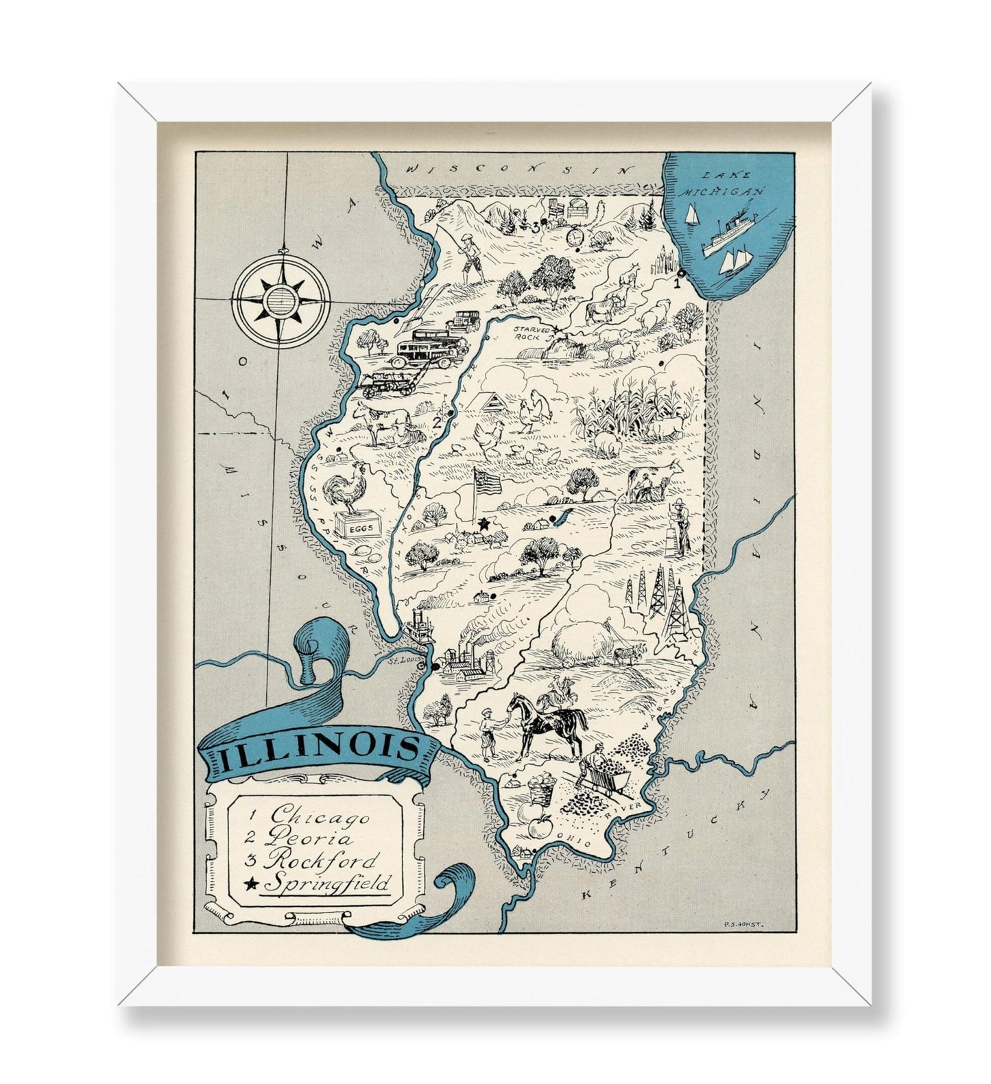 Illinois Pictorial Map