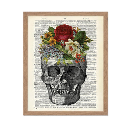 Skull with Flowers