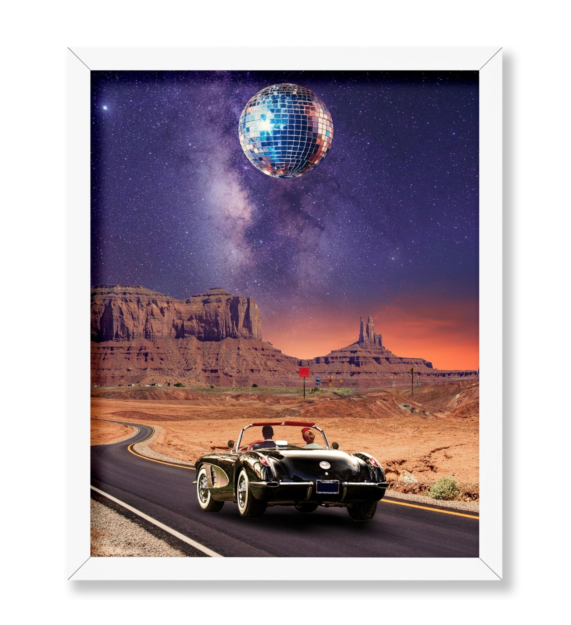 Disco Ball Moon in the Desert