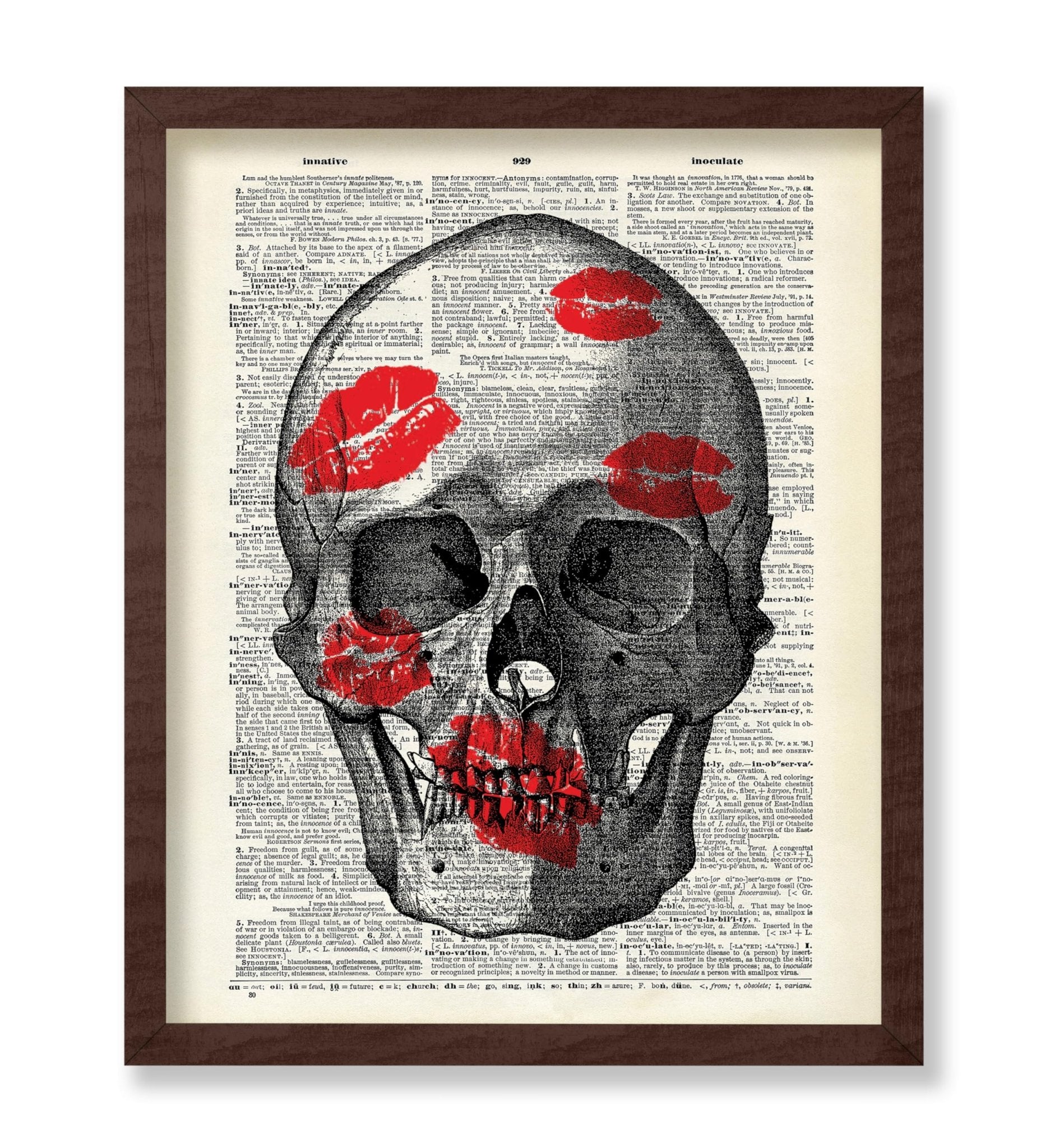 Kiss Marks on a Skull