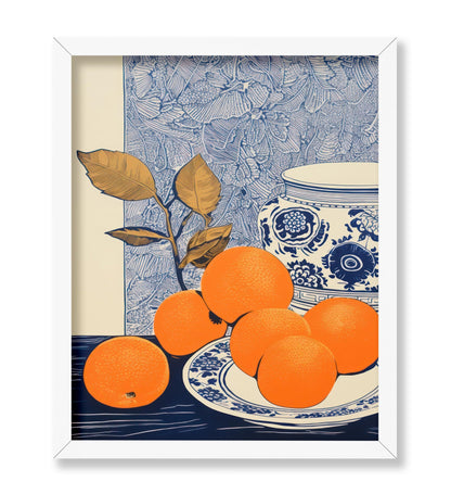 Oranges and Blue Vase