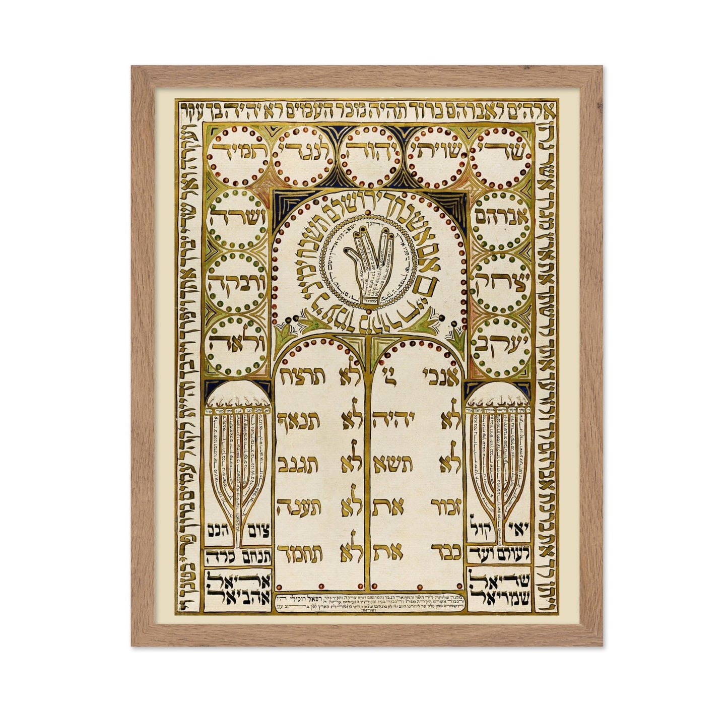 Antique Shiviti Plaque