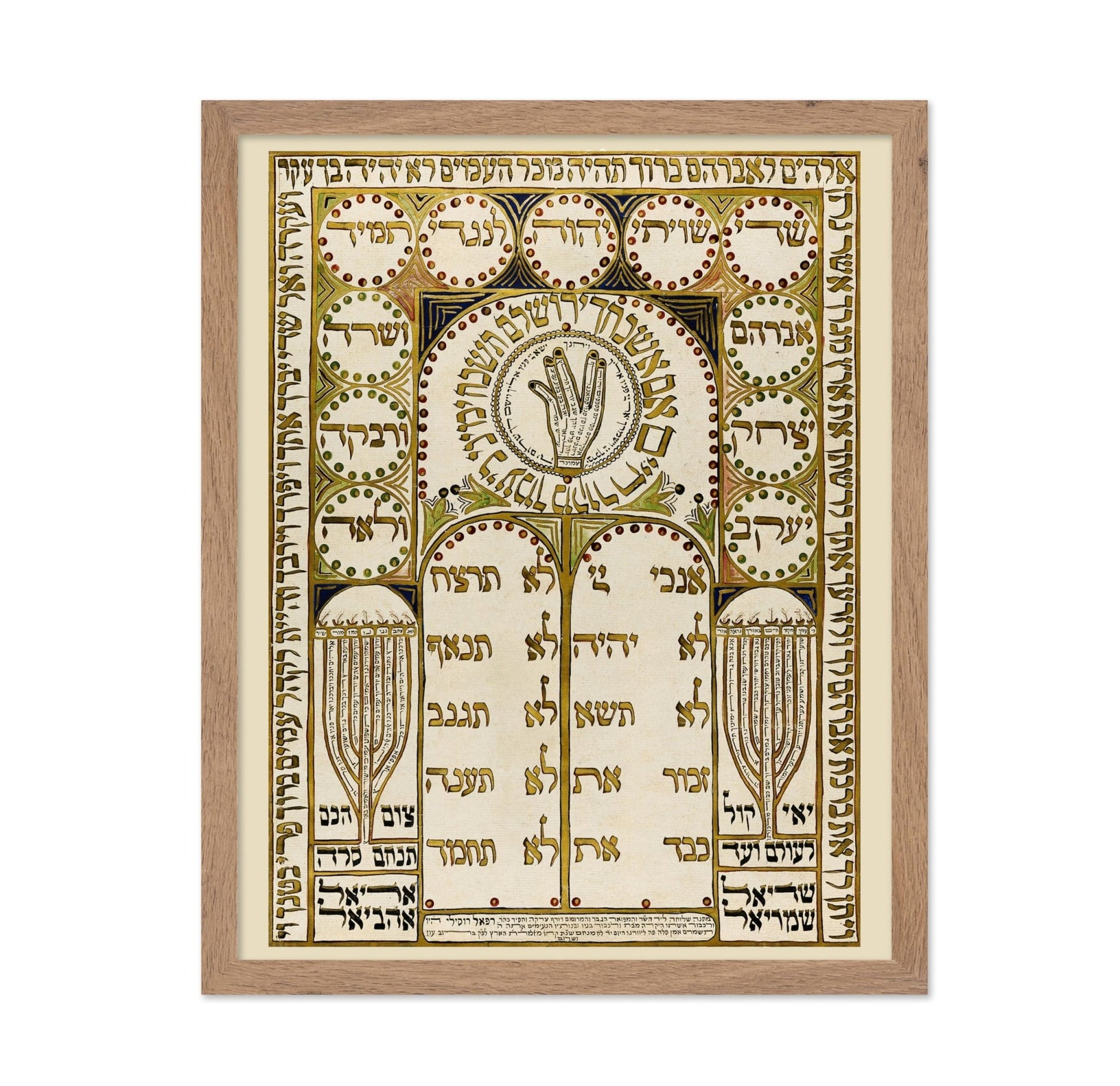 Antique Shiviti Plaque