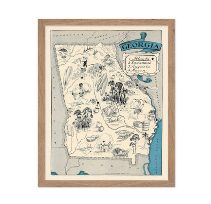 Georgia Pictorial Map