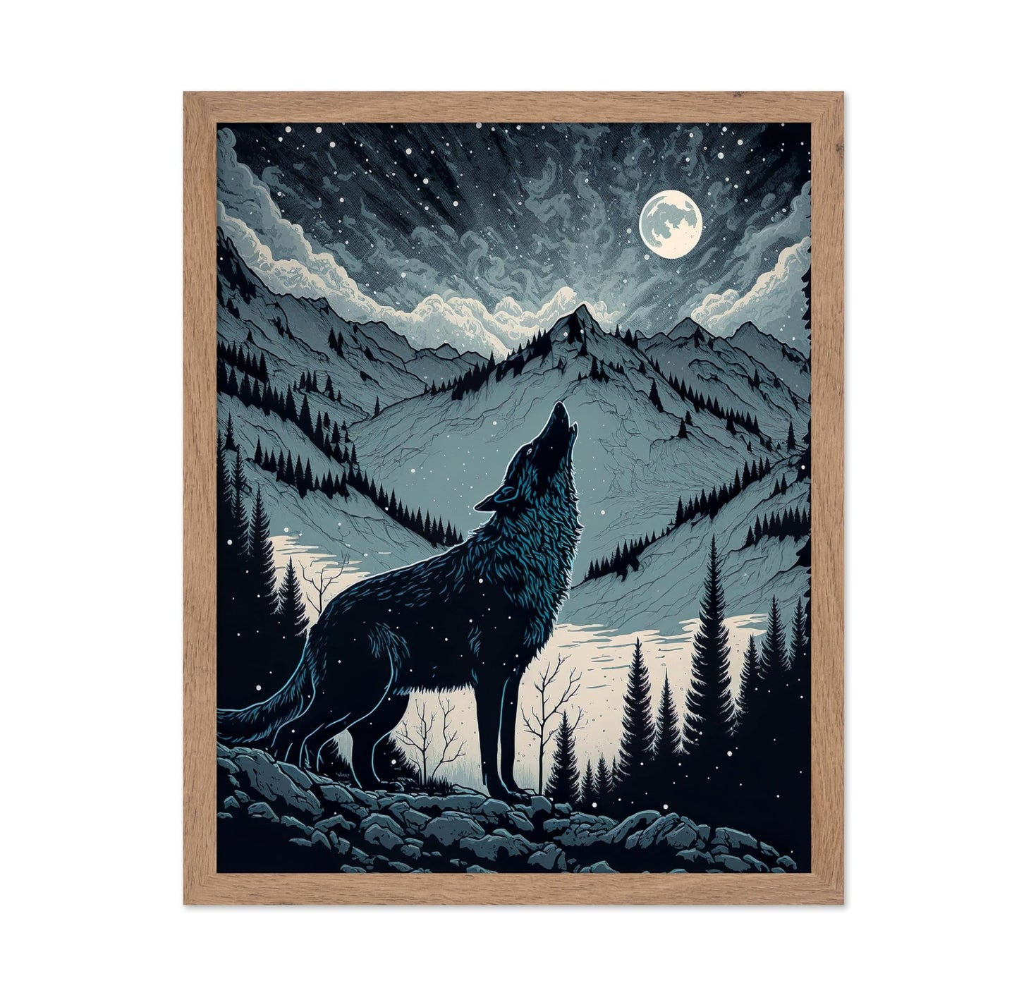Wolf Howling At Moon