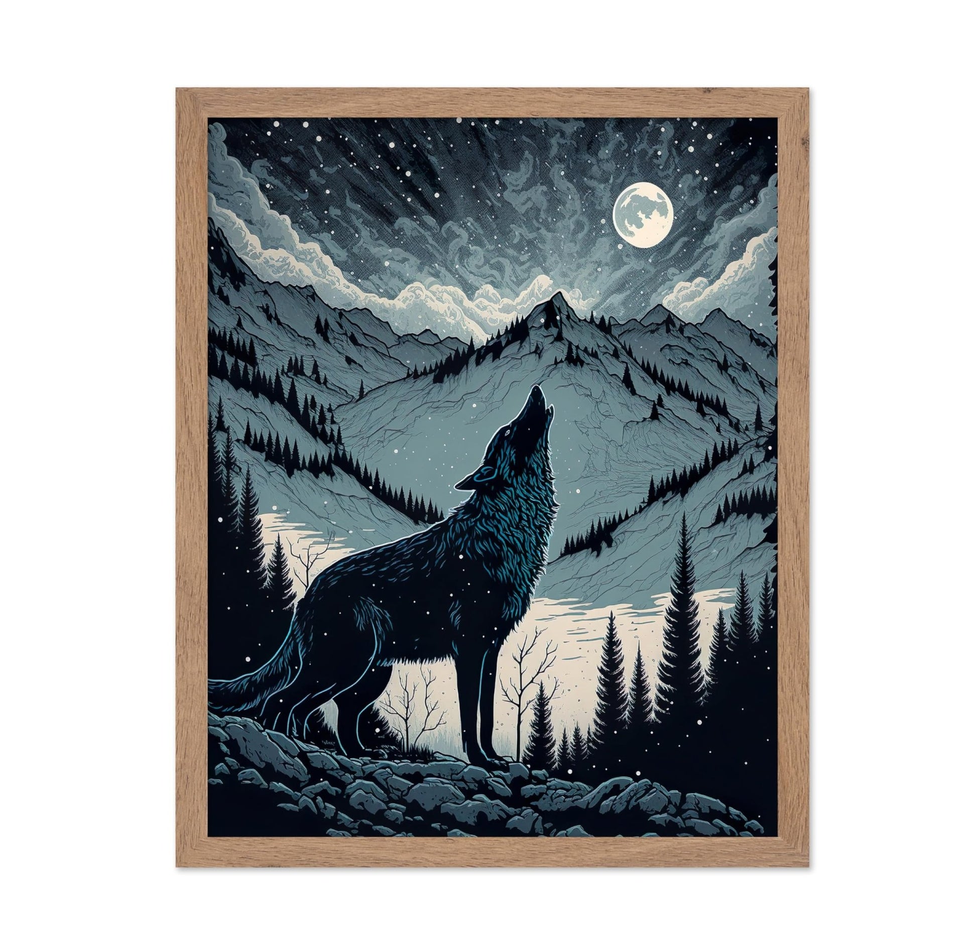 Wolf Howling At Moon