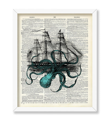 Octopus Attacking Ship