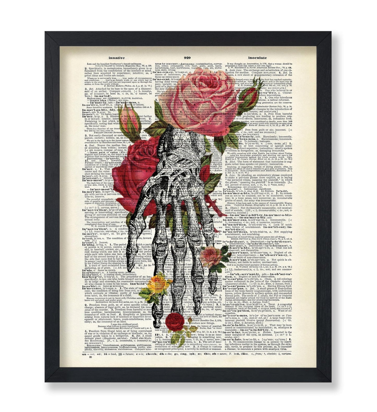 Flowers and Skeleton Hand