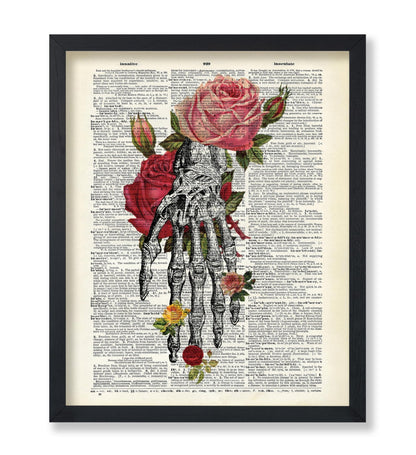 Flowers and Skeleton Hand