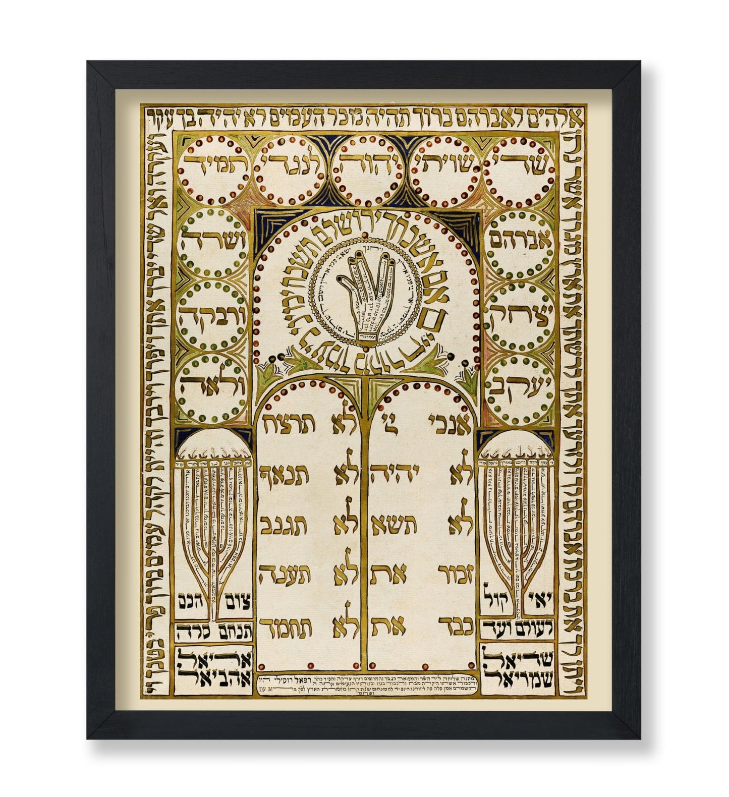 Antique Shiviti Plaque